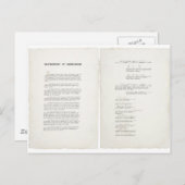 Carte Postale Instrument de capitulation pour le Japon de la Sec (Devant / Derrière)