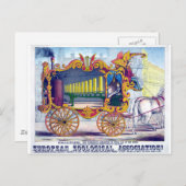 Carte Postale Instrument de musique Calliope tiré par des chevau (Devant / Derrière)