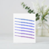 Carte Postale Instrument de musique fluide rose bleu violet (Debout devant)