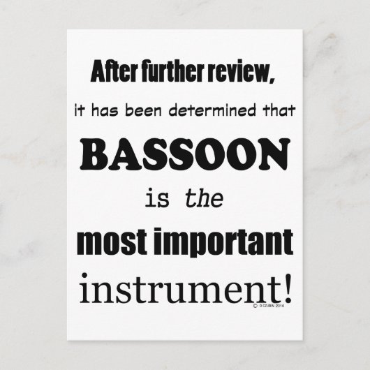 Carte Postale Instrument le plus important (Devant)