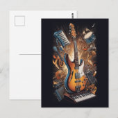 Carte Postale Instruments de musique (Devant / Derrière)