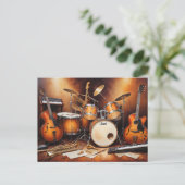 Carte Postale Instruments de musique (Debout devant)