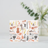 Carte Postale Instruments de musique (Debout devant)