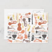 Carte Postale Instruments de musique (Devant / Derrière)
