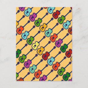 Carte Postale instruments de musique colorés