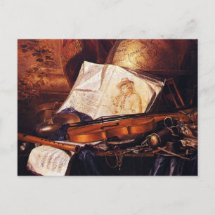 Carte Postale Instruments de musique Peinture Cadeaux