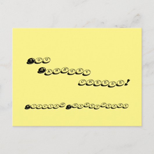 Carte postale Insulte Shakespeare (Devant)