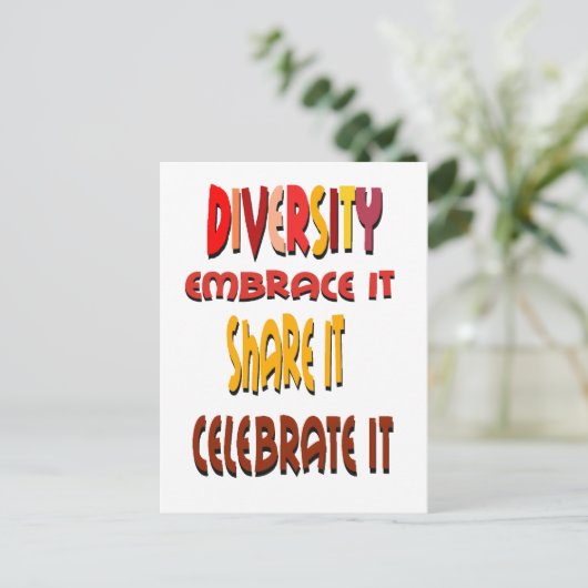 Carte postale Intégrer la diversité (Debout devant)