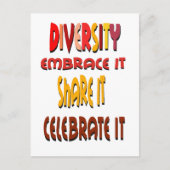 Carte postale Intégrer la diversité (Devant)
