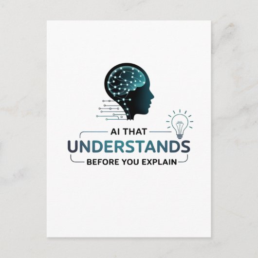 Carte Postale Intelligence Artificielle Smart Tech Design (Devant)