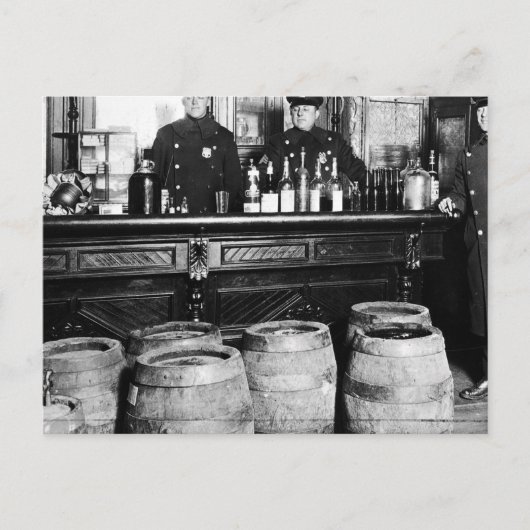 Carte Postale Interdiction - Police Speakeasy Raid Bootlegger - (Devant)