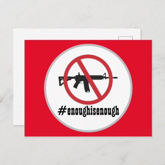 Carte Postale Interdire AR-15 Suffit (Devant / Derrière)