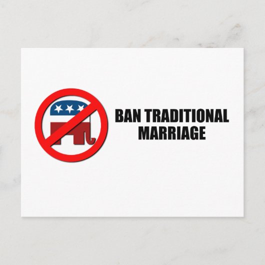 Carte Postale Interdire le mariage traditionnel (Devant)