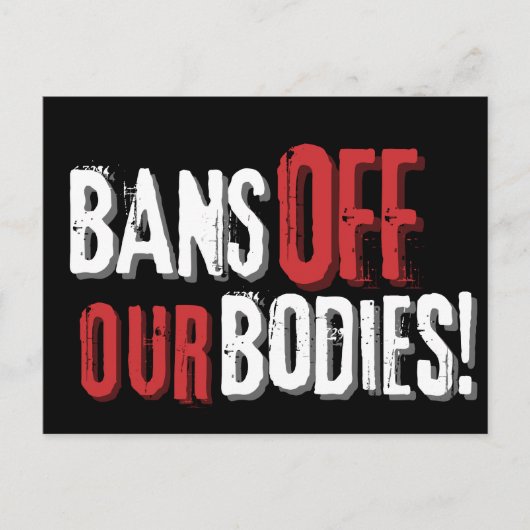 Carte Postale Interdit Nos Corps Pro-Choice (Devant)