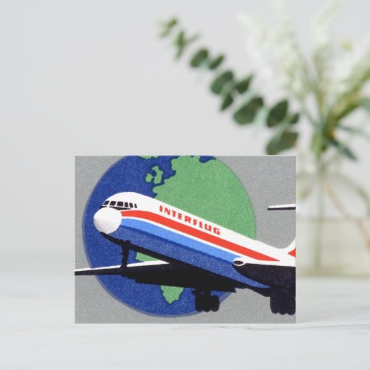 Carte Postale INTERFLUG - Compagnie aérienne nationale de DDR, A (Debout devant)