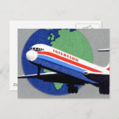 Carte Postale INTERFLUG - Compagnie aérienne nationale de DDR, A (Devant / Derrière)