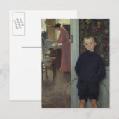 Carte Postale Intérieur avec des femmes et un enfant (Devant / Derrière)