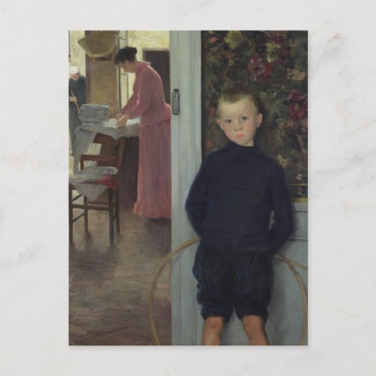 Carte Postale Intérieur avec des femmes et un enfant (Devant)