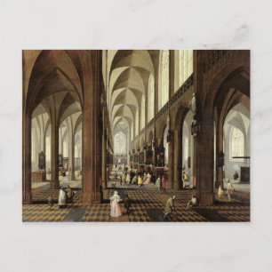 Carte Postale Intérieur de la cathédrale d'Anvers, vers 1650