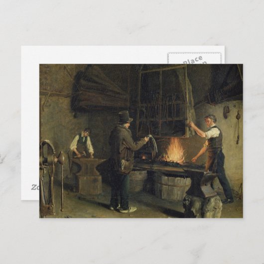Carte Postale Intérieur de la Forge, 1837 (Devant / Derrière)