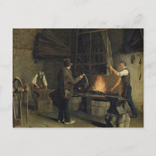 Carte Postale Intérieur de la Forge, 1837 (Devant)