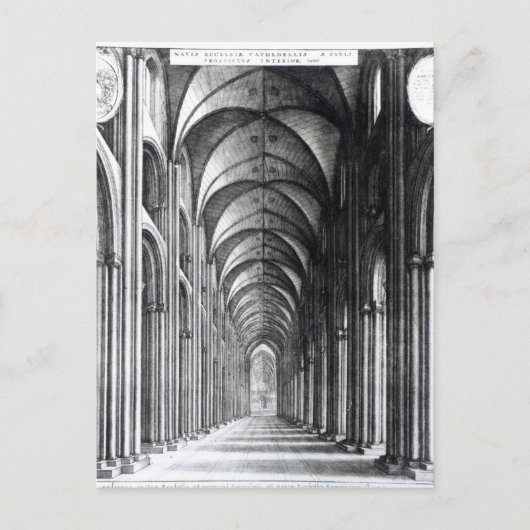 Carte Postale Intérieur de la nef de Saint Paul, 1658 (Devant)