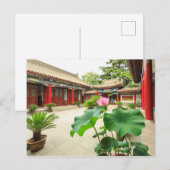 Carte Postale Intérieur de la pagode de Chine (Devant / Derrière)