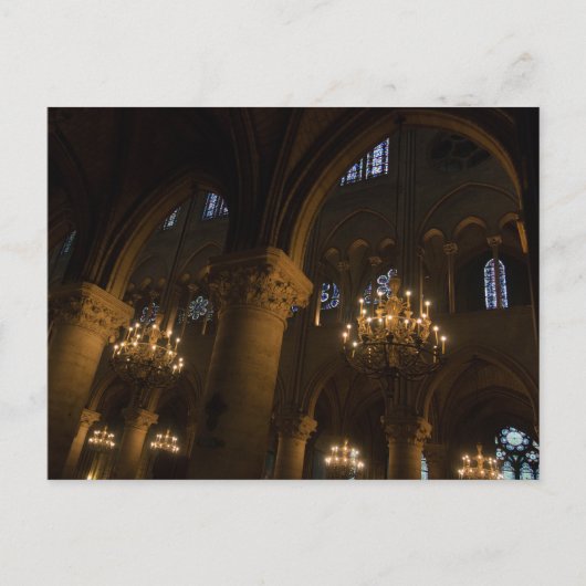 Carte Postale Intérieur de Notre Dame, Paris (Devant)