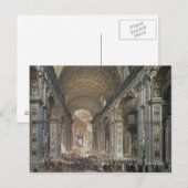 Carte Postale Intérieur de Saint-Pierre, Rome, 1867 (Devant / Derrière)