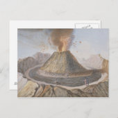 Carte Postale Intérieur du cône du Vésuve Avant 1767 E (Devant / Derrière)