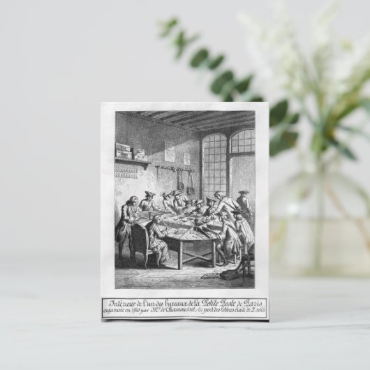 Carte Postale Intérieur du petit bureau de poste de Paris (Debout devant)