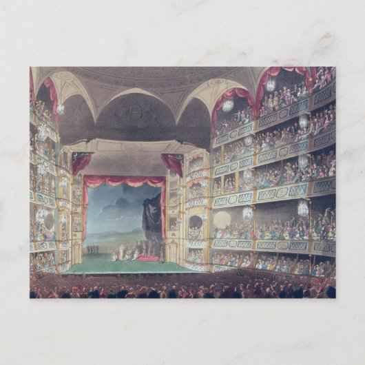 Carte Postale Intérieur du théâtre Drury Lane, 1808 (Devant)