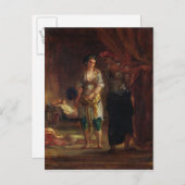 Carte Postale Intérieur d'un Harem à Oran, vers 1847 (Devant / Derrière)