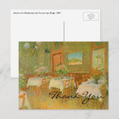 Carte Postale Intérieur d'un restaurant de Van Gogh (Devant / Derrière)