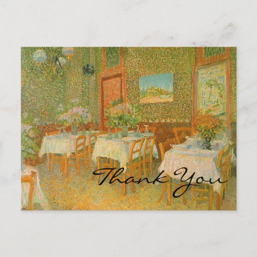 Carte Postale Intérieur d'un restaurant de Van Gogh (Devant)