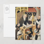 Carte Postale Intérieur d'un Scriptorium, École de Ségovie (Devant / Derrière)