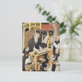 Carte Postale Intérieur d'un Scriptorium, École de Ségovie (Debout devant)