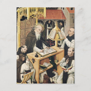 Carte Postale Intérieur d'un Scriptorium, École de Ségovie