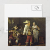 Carte Postale Intérieur d'une auberge, 1636 (Devant / Derrière)