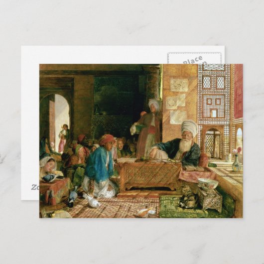 Carte Postale Intérieur d'une école, le Caire (Devant / Derrière)