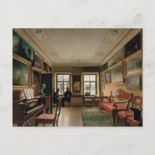 Carte Postale Intérieur d'une maison de maître, années 1830