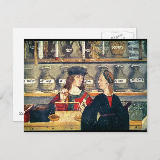 Carte Postale Intérieur d'une pharmacie (Devant / Derrière)