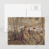 Carte Postale Intérieur d'une usine de munitions (Devant / Derrière)