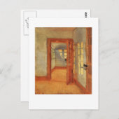 Carte Postale Intérieur impressionniste ensoleillé à portes ouve (Devant / Derrière)