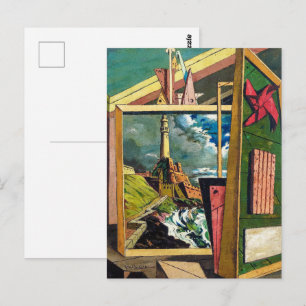 Carte Postale Intérieur métaphysique 1917 Giorgio de Chirico
