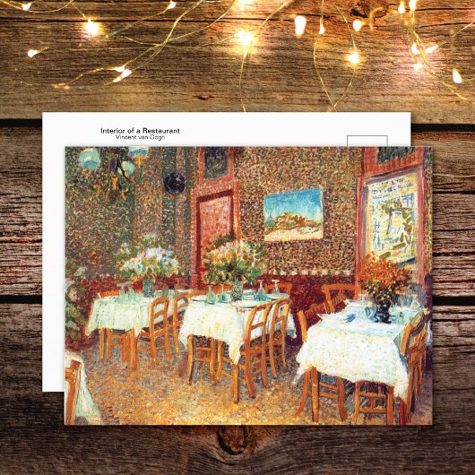 Carte Postale Intérieur Restaurant Vincent van Gogh