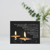 Carte postale intérieure de flamme (Debout devant)