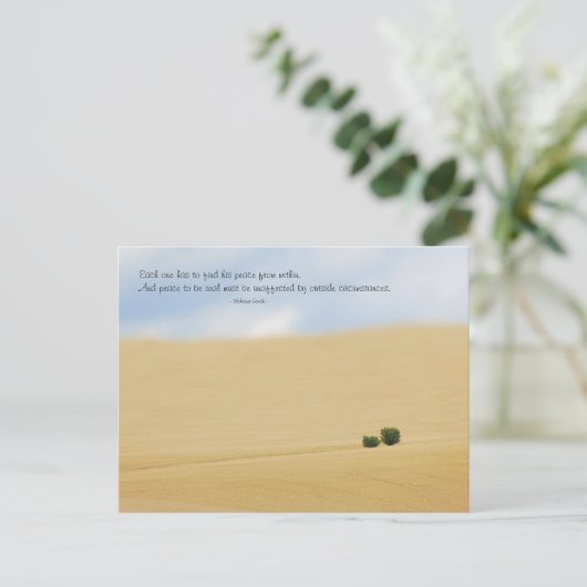 Carte postale intérieure de paix (Debout devant)