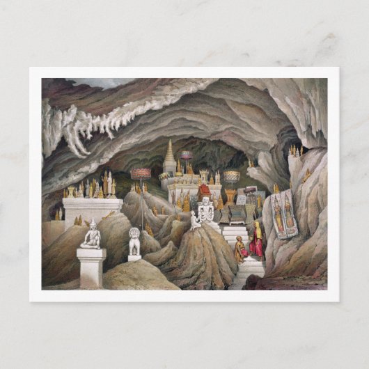 Carte Postale Interior of the grotto of Nam Hou, Laos, from 'Atl (Devant)