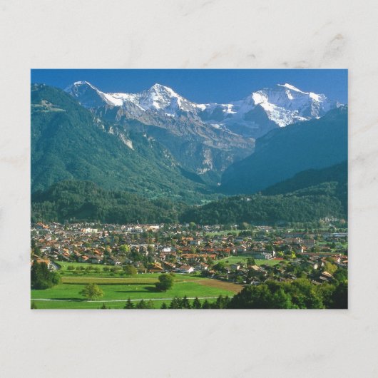 Carte Postale Interlaken et la gamme Jungfrau (Devant)